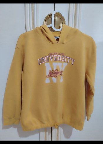 Sarı Kapüşonlu çocuk Sweatshirt - Görsel 2