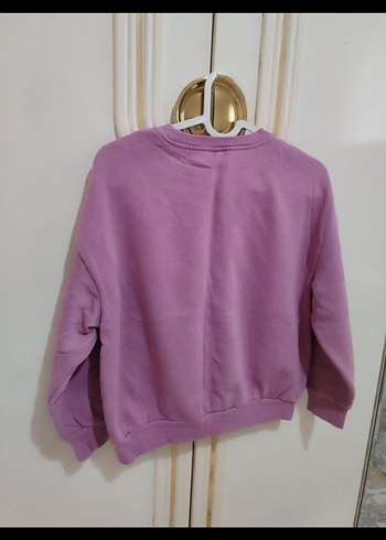 Mor Baskılı çocuk Sweatshirt - Görsel 3