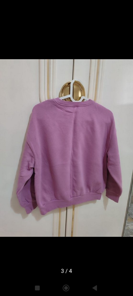 Mor Baskılı çocuk Sweatshirt - Görsel 3