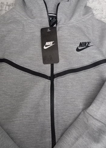 Nike Gri Kapüşonlu Spor Sweatshirt - Görsel 3