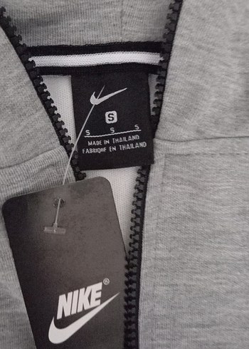 Nike Gri Kapüşonlu Spor Sweatshirt - Görsel 4