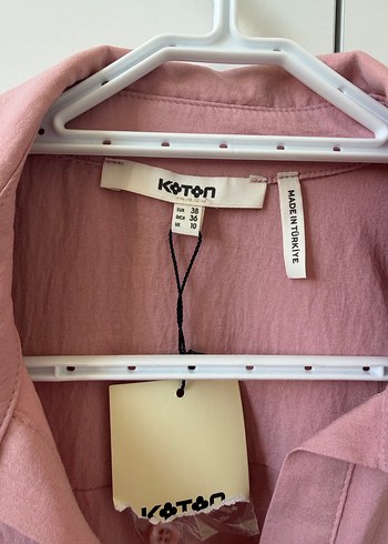 Pembe Keten Salaş Bağlamalı Kadın Gömlek - Görsel 2