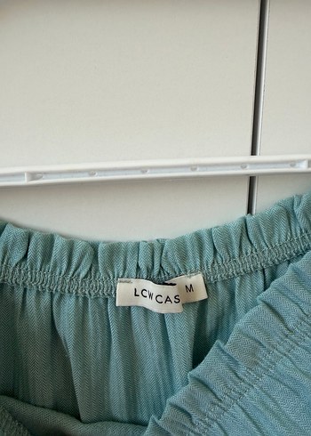 Kadın Turkuaz Midi Keten Bluz - Görsel 2