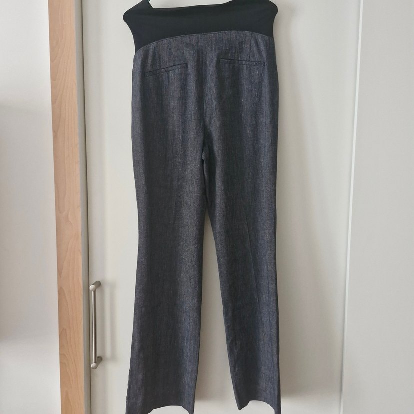 Koyu Mavi Hamile Kumaş Pantolon - Görsel 2