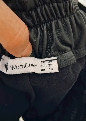 Kadın Siyah Deri Mini Şort womchey marka - Görsel 4