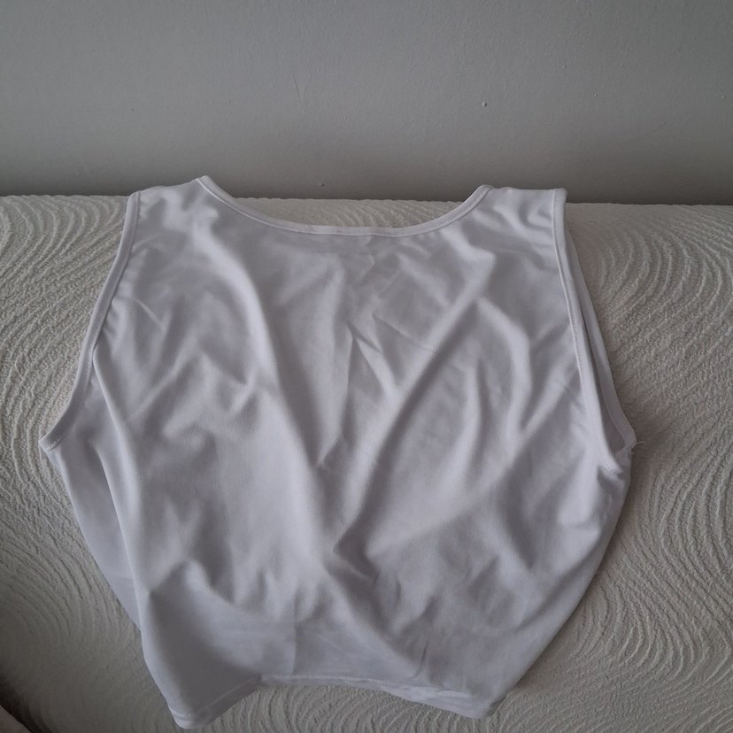 Beyaz Kadın Atlet Crop Top ouzu marka - Görsel 3