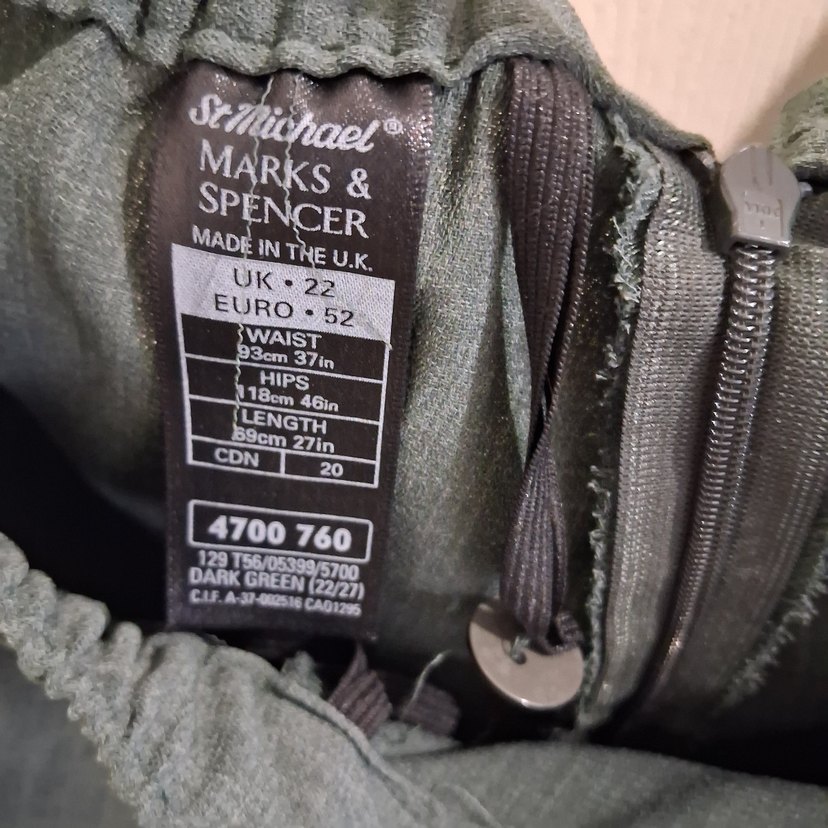 Gri Keten Midi Kadın Pantolon - Görsel 3