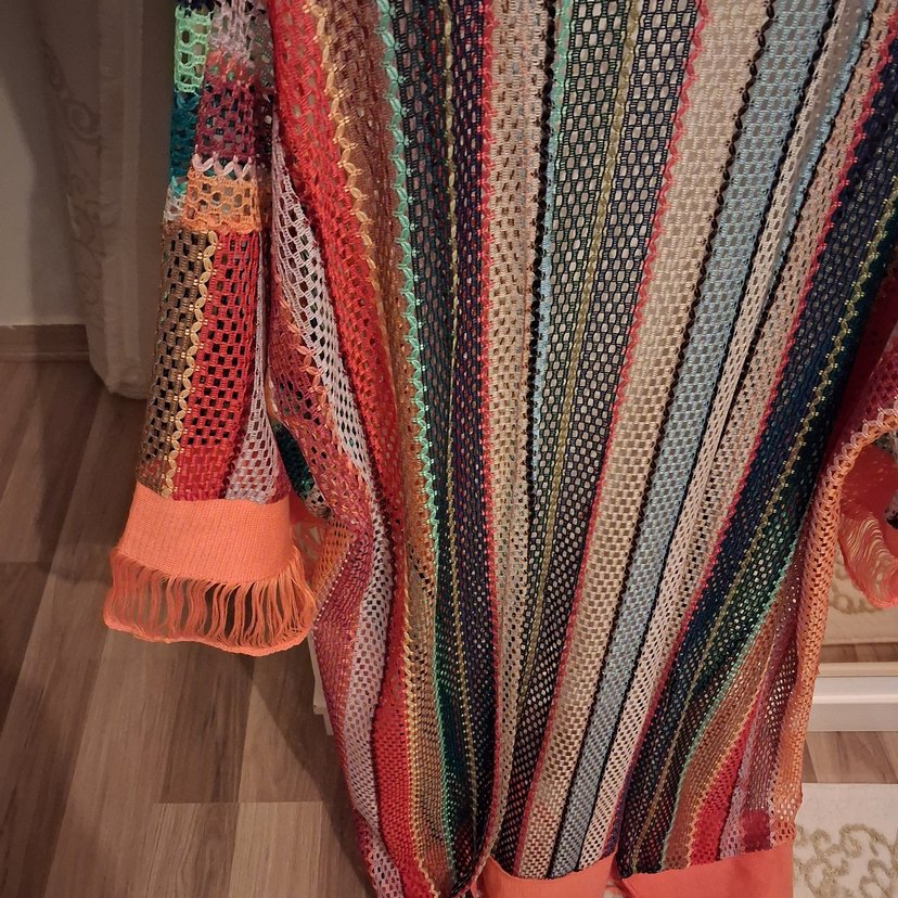 Renkli Bohem Batik Desenli Bornoz Adl cengiz abazaoğlu marka - Görsel 2