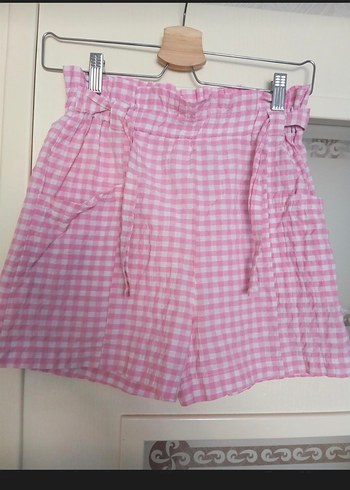 Pembe kareli sort