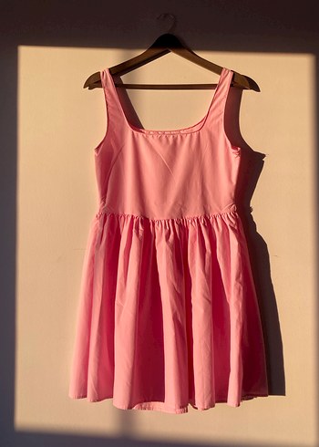 Pembe Kolsuz Mini Elbise - Görsel 2