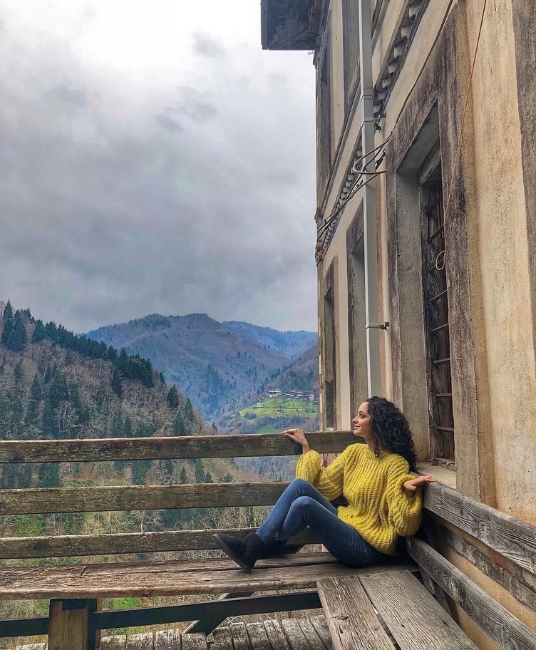 Sarı Örgü Kadın Kazak - Görsel 3