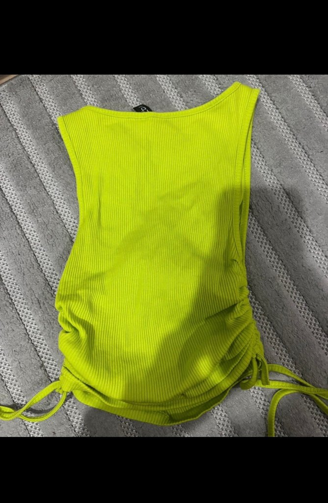 Sarı yeşil Yüksek Yaka Kısa Atlet - Görsel 3