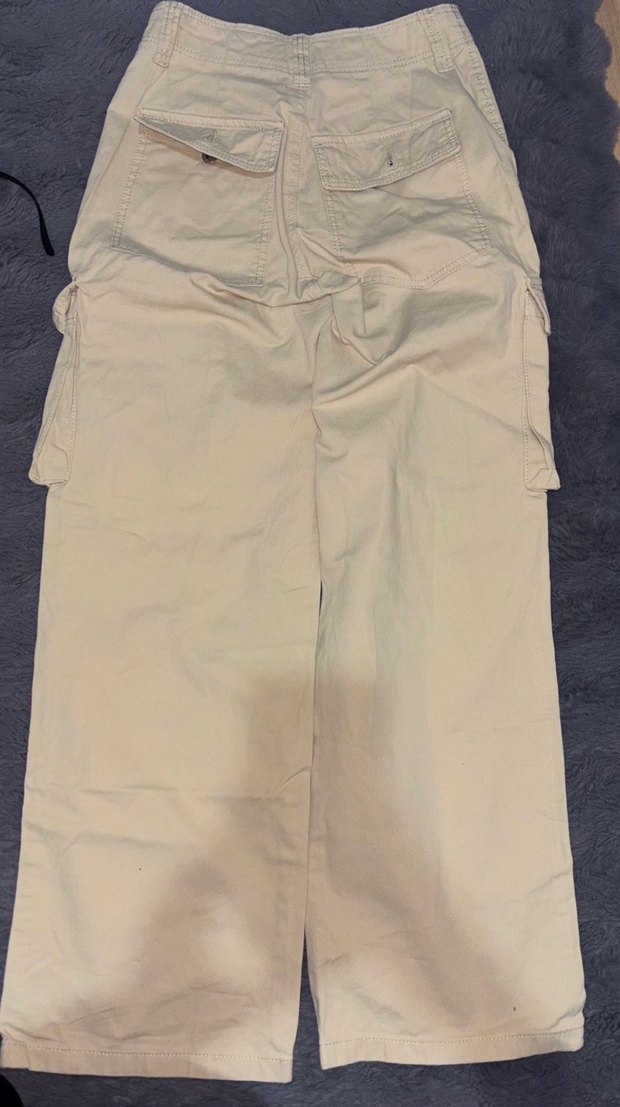 Bej Kadın Keten Pantolon - Görsel 2