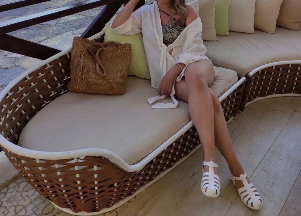 Bohem Beyaz Mini Plaj Elbisesi - Görsel 2