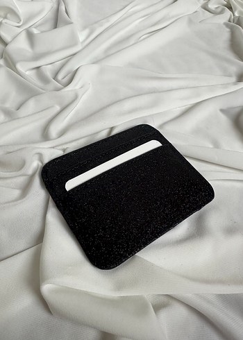 Klasik Siyah Parıltılı Kadın Cüzdanı - Görsel 2