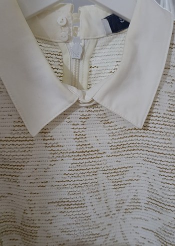 Adl marka bej Nakışlı Dantel Detaylı Kolsuz Midi Elbise - Görsel 4