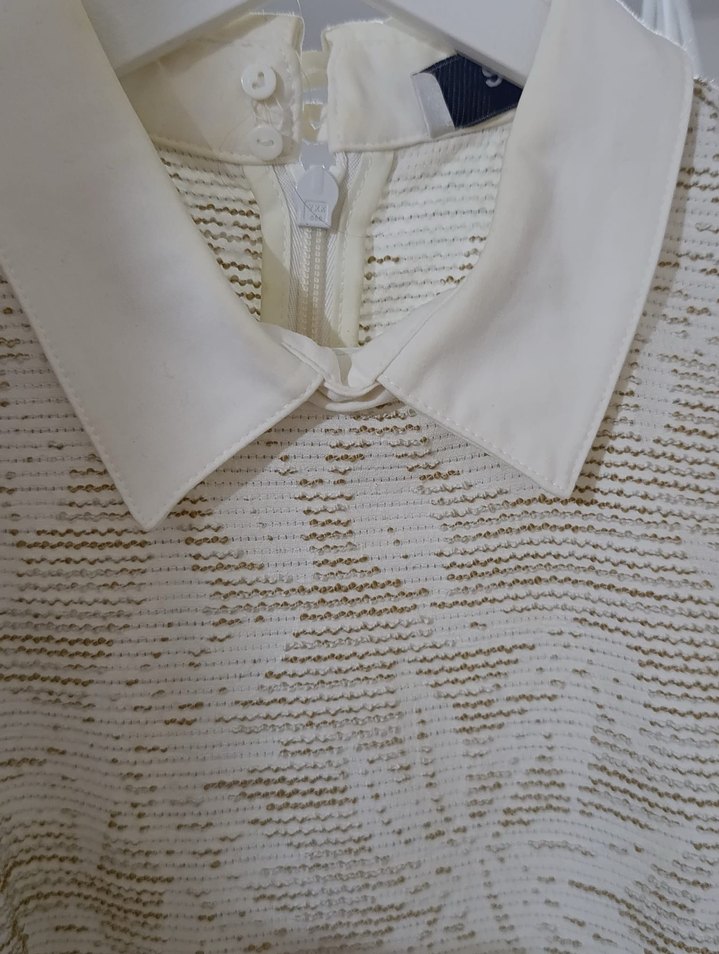 Adl marka bej Nakışlı Dantel Detaylı Kolsuz Midi Elbise - Görsel 4