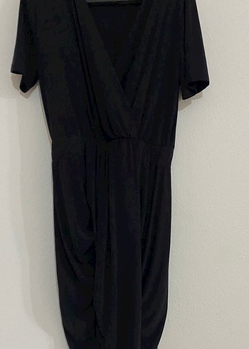 TUVİD marka V Yaka Siyah Uzun büyük beden - Görsel 3