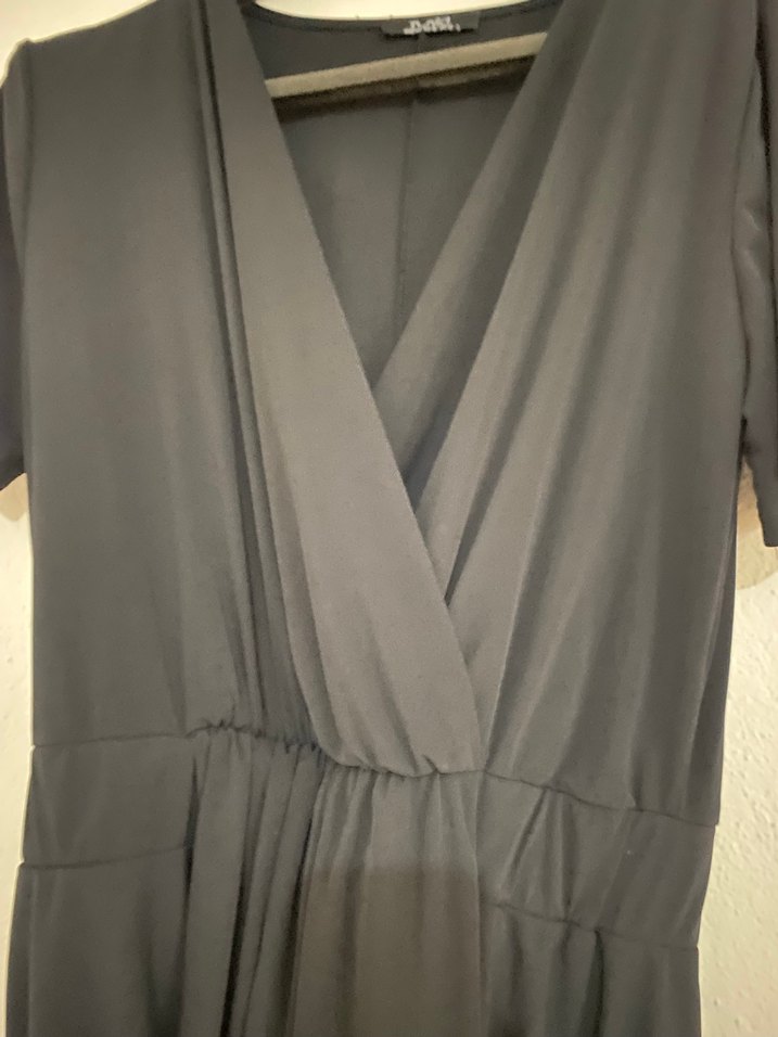 TUVİD marka V Yaka Siyah Uzun büyük beden - Görsel 2