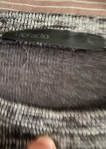 Gri Uzun Kollu Triko Kadın Elbise - Görsel 2