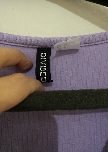 Mor V Yaka Kısa Triko Hırka - Görsel 2