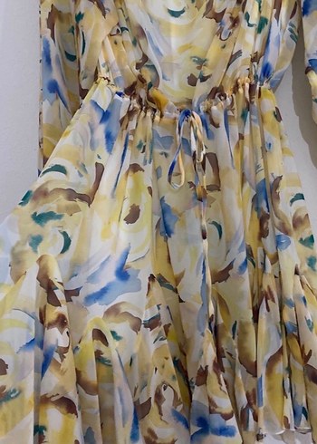 Çok Renkli Bohem Uzun Elbise - Görsel 2