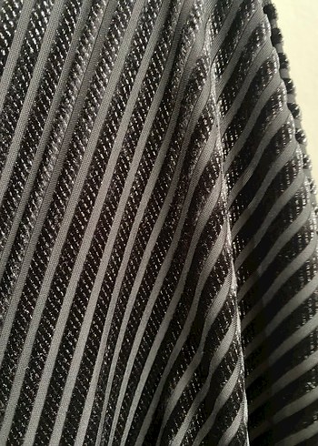 Explasıon marka Kollu Siyah Pilili Kadın Elbise - Görsel 6