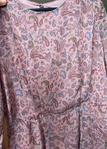 Bordo Bohem Salaş Midi Henna Elbise - Görsel 5