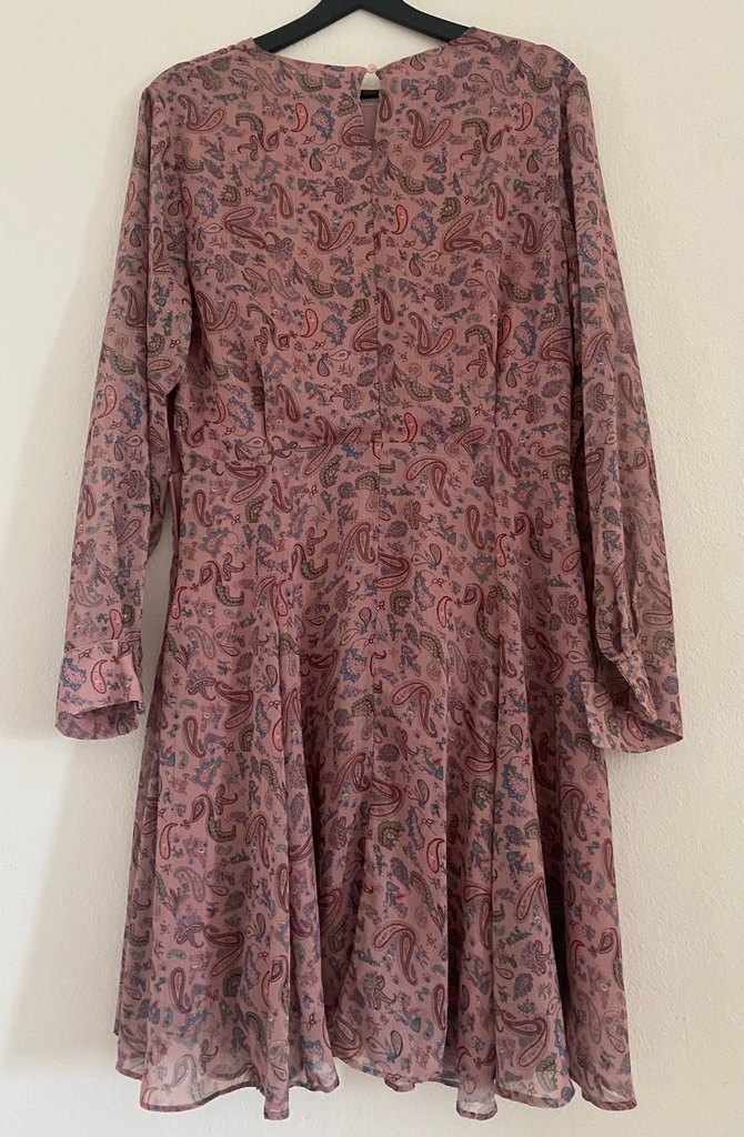 Bordo Bohem Salaş Midi Henna Elbise - Görsel 4