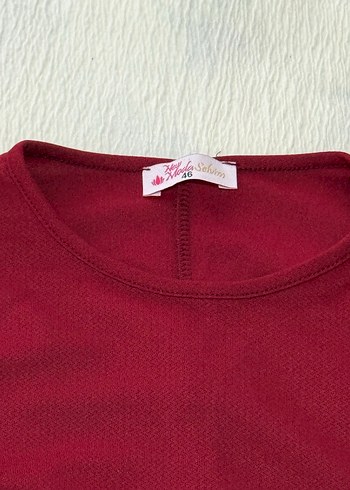 Bordo Fırfırlı Kadın tunik - Görsel 4