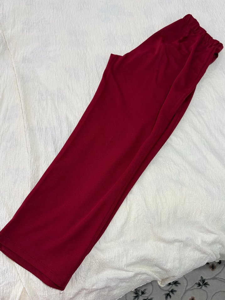 Bordo Fırfırlı Kadın tunik - Görsel 3