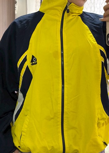 Sarı Lacivert Erkek Spor Rüzgarlık Mont - Görsel 4