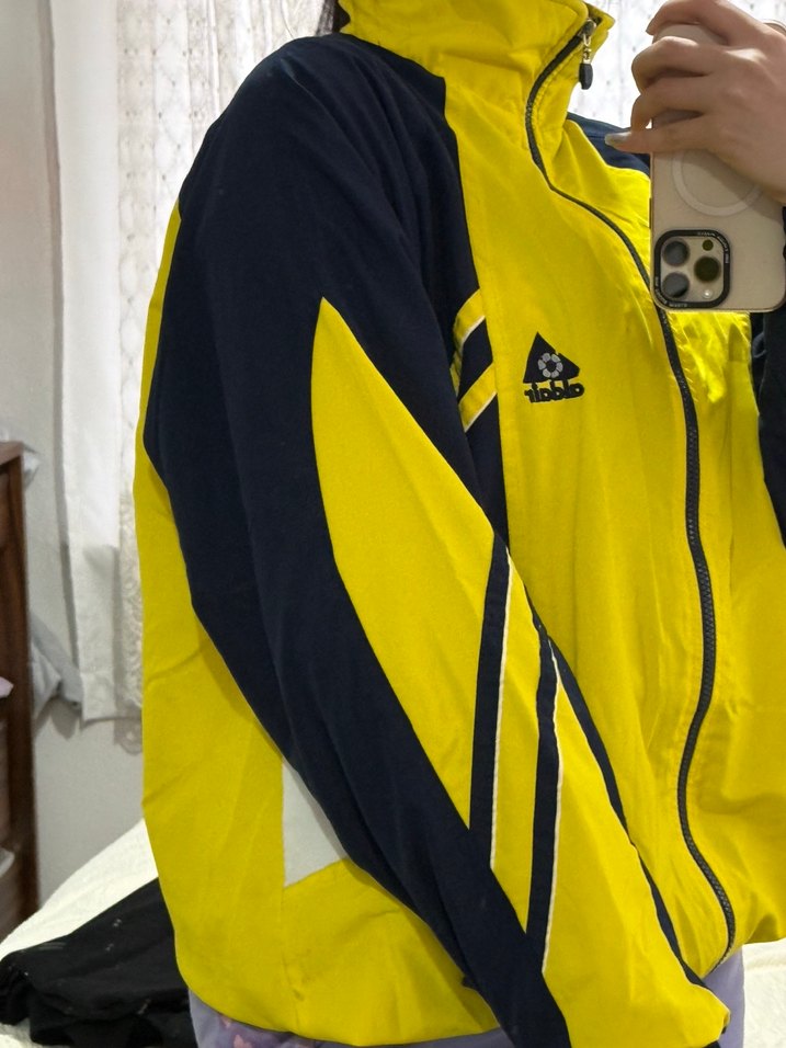 Sarı Lacivert Erkek Spor Rüzgarlık Mont - Görsel 3