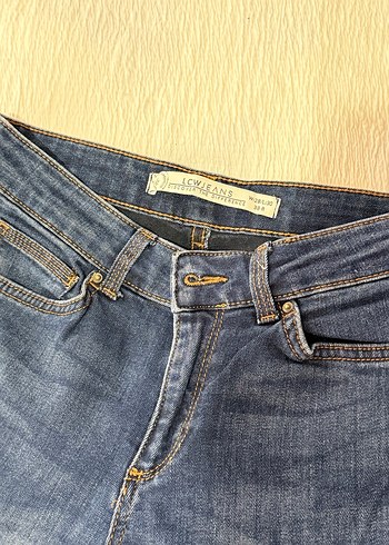 Lacivert Midi Boy Kadın Denim Jean - Görsel 3