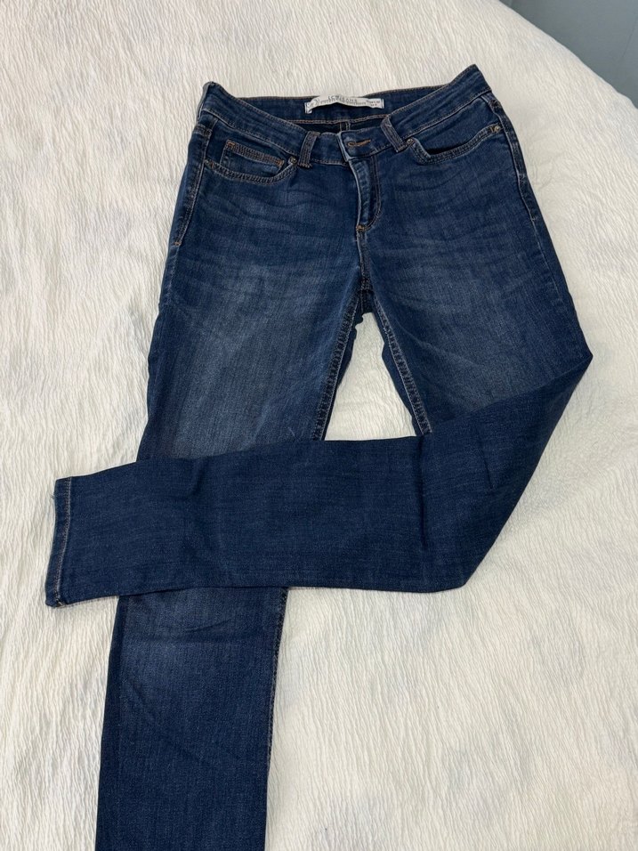 Lacivert Midi Boy Kadın Denim Jean - Görsel 2