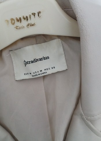 Bej Kadın Deri Ceket, Notch Yaka, Uzun Kollu - Görsel 2