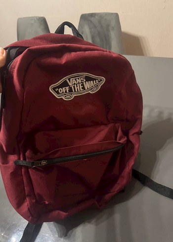 Bordo Vans Fermuarlı Sırt Çantası - Görsel 2