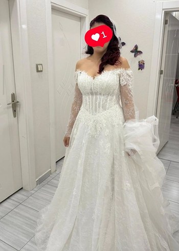 Fransız Dantel işlemeli Gelinlik - Görsel 6