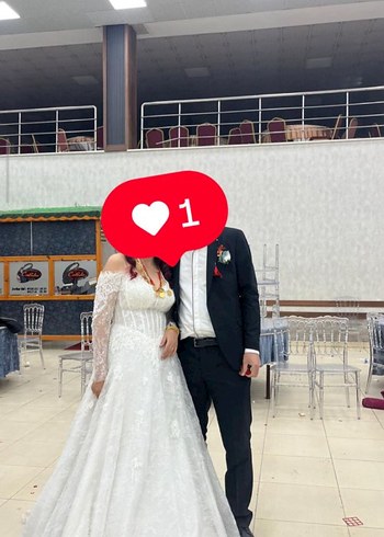 Fransız Dantel işlemeli Gelinlik - Görsel 3