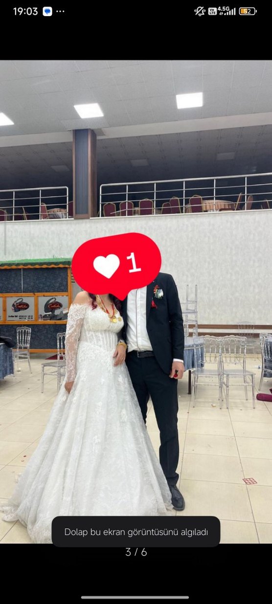 Fransız Dantel işlemeli Gelinlik - Görsel 3