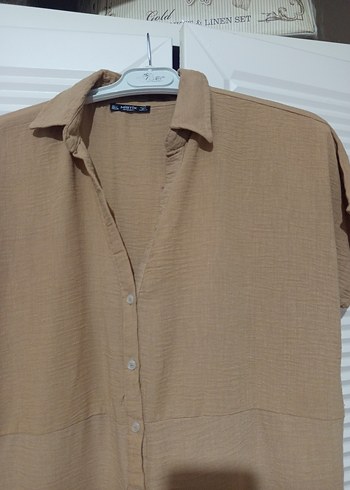 Bej Keten Kadın Uzun Tulum - Görsel 2