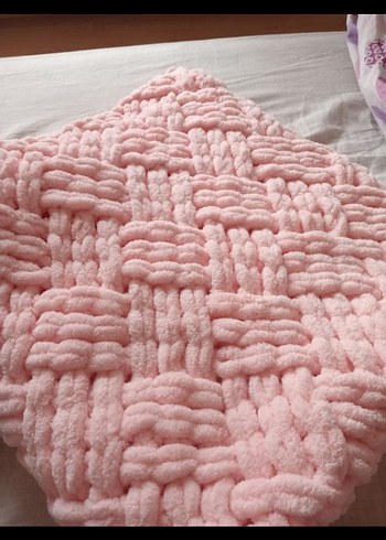 Pembe Örgü Çocuk Battaniyesi - Görsel 2