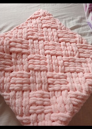 Pembe Örgü Çocuk Battaniyesi - Görsel 3