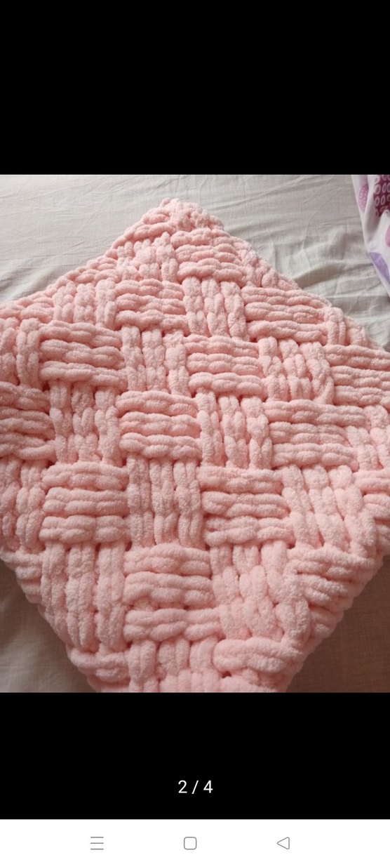 Pembe Örgü Çocuk Battaniyesi - Görsel 3