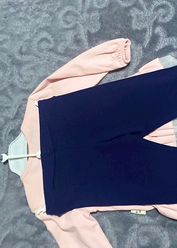 Pembe Fırfırlı Uzun Kollu Bebek Kız Takımı - Görsel 2