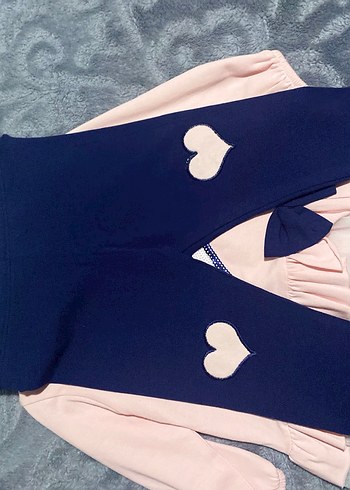 Pembe Fırfırlı Uzun Kollu Bebek Kız Takımı - Görsel 3