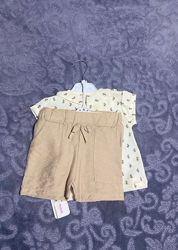 Kız Çocuk Bej Kısa Kollu Baskılı Gömlek - Görsel 2