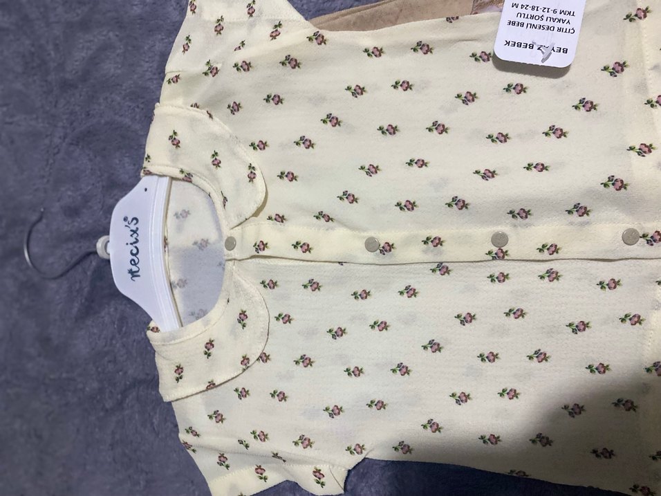 Kız Çocuk Bej Kısa Kollu Baskılı Gömlek - Görsel 3