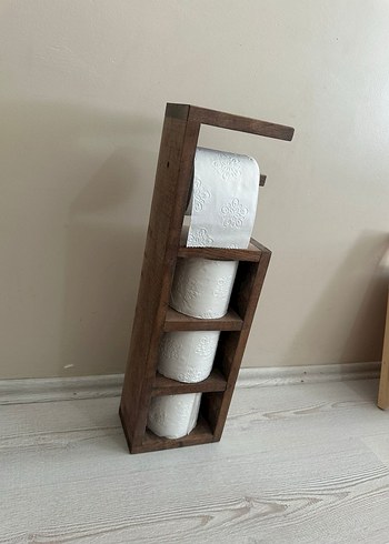 Ahşap Tuvalet Kağıdı Rafı - Görsel 3
