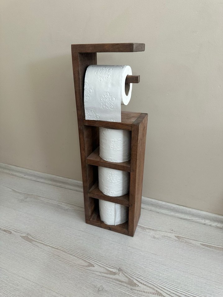 Ahşap Tuvalet Kağıdı Rafı - Görsel 2